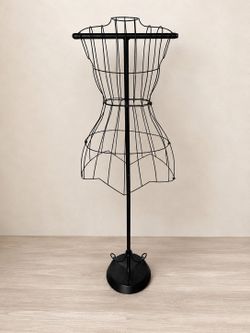 Black Metal Dress Form Display Mannequin-52” Tall