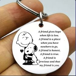 Charlie Brown Snoopy Best Frineds Hot Keychain 
