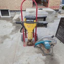 Bosch Jack Hammer With Chisels And 10" Makitamitter Saw