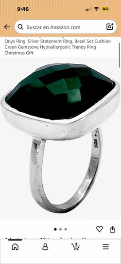 Ónix ring ley 925