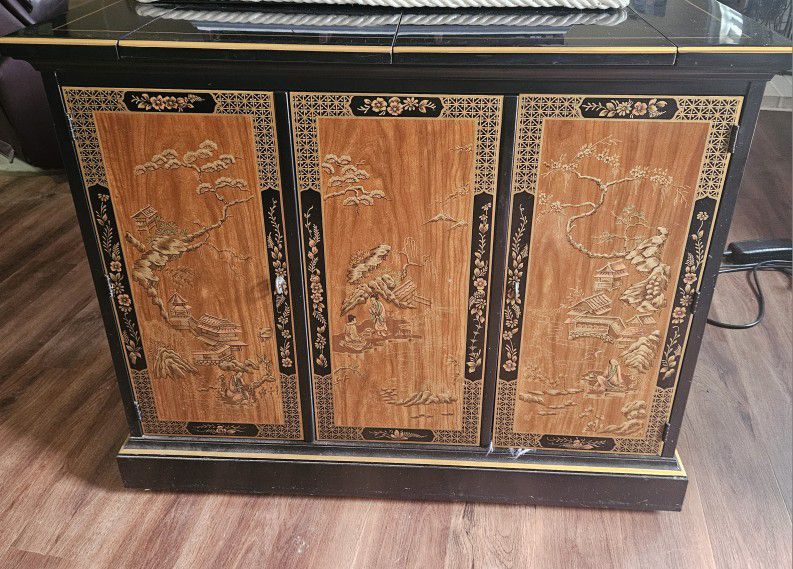 Vintage Oriental Buffet  China Cabinet
