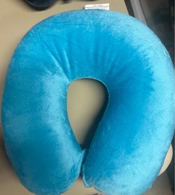 Blue Plush Travel Neck Pillow