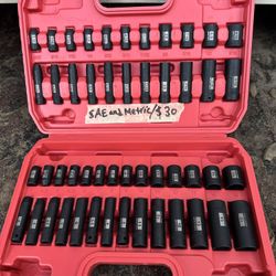 1/4"Drive Deep And Shallow Impact Socket Set,