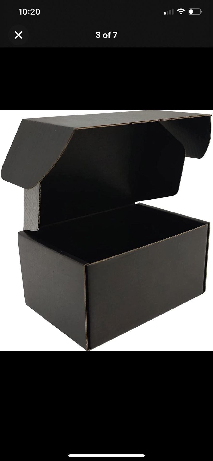 Black Luxe Shipping Boxes 6x4x3
