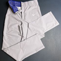 New Mizuno Grey Baseball pants -Small