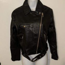 BRAND NEW Faux leather motorcycle jacket