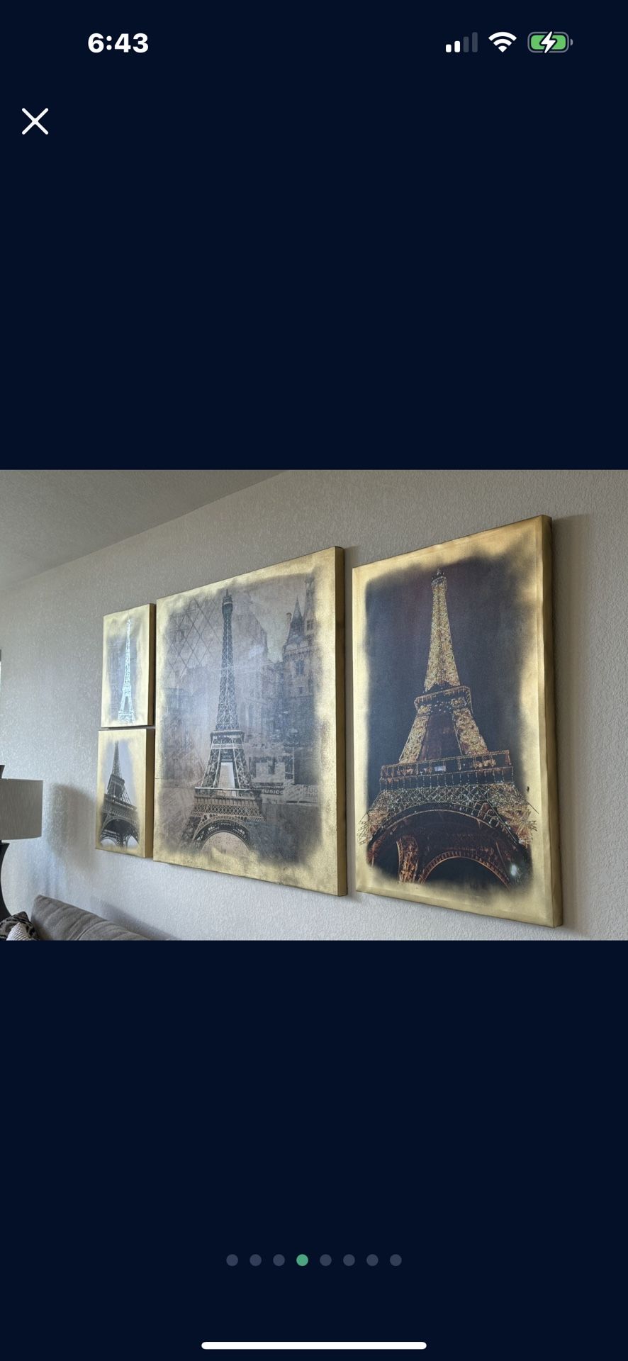 Paris Wall Art Canvas Frames Lot
