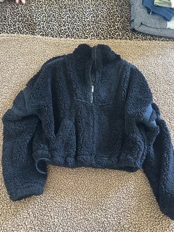 Black free people fleeze half zip size small
