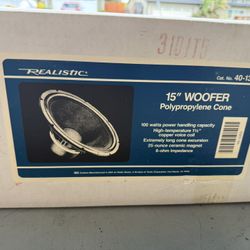 Radio Shack 40-1301A 200-Watt 15 Woofers (New)   ·      $100 each ·      New in sealed box’s, never used. This is (NOS) New 