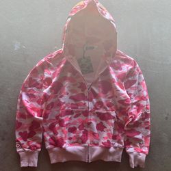 Pink Medium Bape Hoodie 
