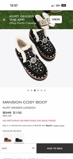 MANSION COSY BOOT women 8 size