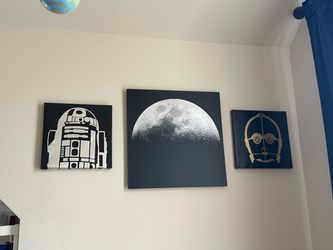 Kids room, solar, Star Wars theme art