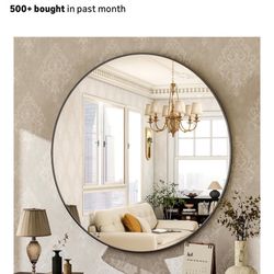 Black Round Mirror