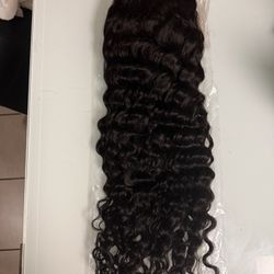 28in Human Hair Deep Wave HD Lace Frontal Wig