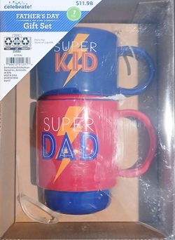 NEW SUPER DAD, SUPER KID MUGS
