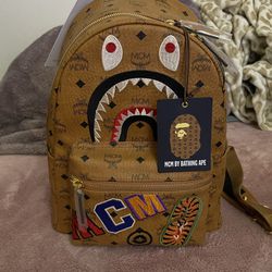 Mcm X Bape Backpack for Sale in City Of Industry, CA - OfferUp