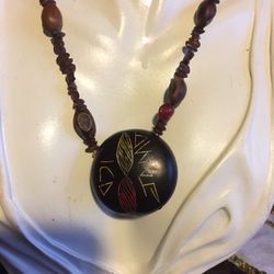 Afrocentric tribal cultural Jamaican spiritual necklace