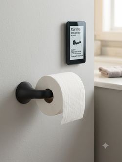 Kohler Cursiva Matte Black Toilet Paper Holder – Open Box, New Condition