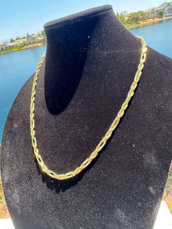 14K Gold Plated Milano Rope Chain Necklace for Men & Women - Shiny Multi-Angle Reflective Gold Chain