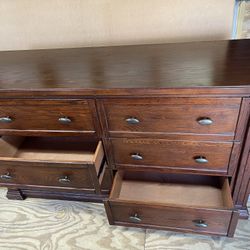 🪵 Wood 6-Drawer Dresser w/ Removable White Glass Top 🪵 Sturdy • Spacious • Classic Look