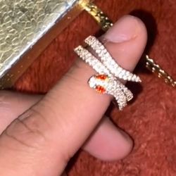 gold plated Moissanite ring