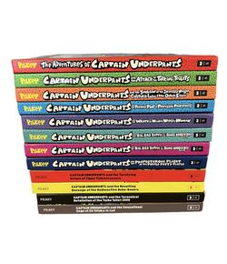 Captain Underpants Set by Dav Pilkey Lot of 12 ALL HARD COVER Book Titles 1-12