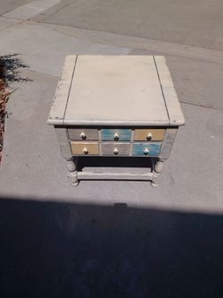 Rustic Farmhouse Style 2 drawer chest/side table-distressed finish.
