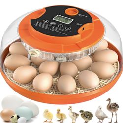 18 Egg Incubator with Automatic Egg Turning and Humidity Control, Incubators for Hatching Eggs, Chicken, Ducks, Goose, Pigeon, Quail, Parrot Incubator
