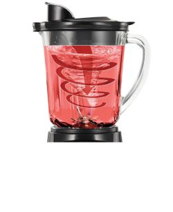 Black Countertop Blender with Glass Jar