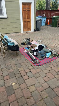 yard sale with jewelry