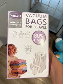 NEW Vacuum Storage Bags for Travel 18 Pack + Wireless Pump