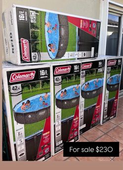 Power Steel 16 ft. x 42 in. Round Metal Frame Above Ground Pool Set