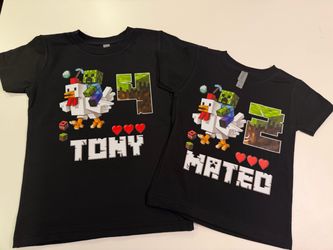Minecraft birthday shirts