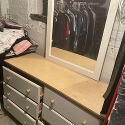 White Dresser & mirror