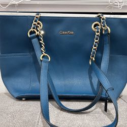 Calvin Klein Blue Tote Bag 