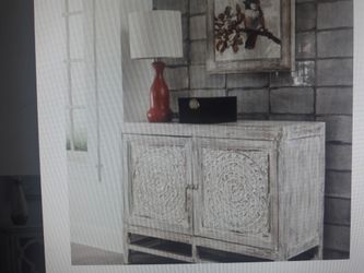 Accent cabinet antique white new