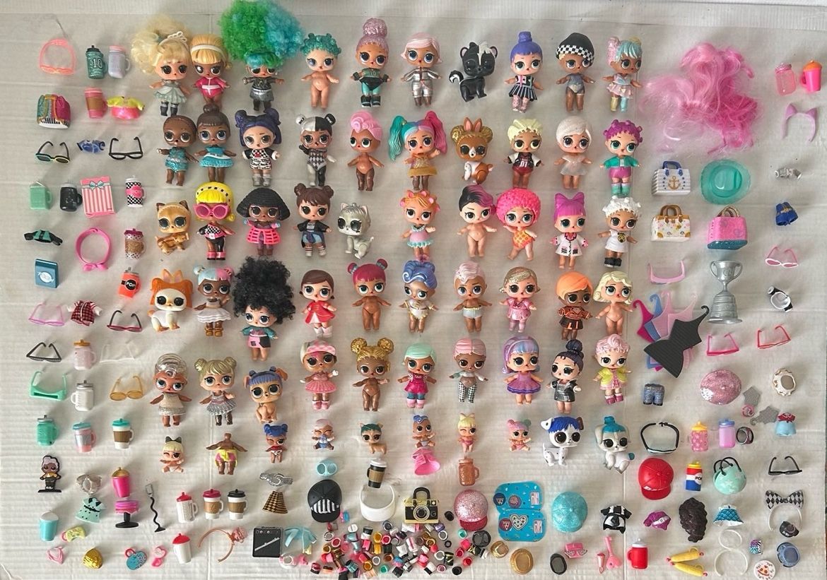 LOL Surprise Mini Doll Lot Of 100+ Dolls Figures Babies Pets OMG Accessories