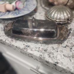 Wm Rogers Silver Butter Dish