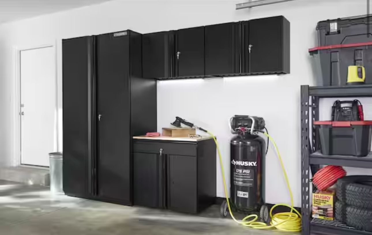 HUSKY 4-Piece Extra Wide Heavy Duty Welded Steel Garage Storage System - BRAND NEW