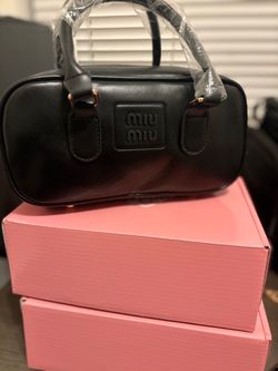 Miu Miu Black Leather Mini Handbag