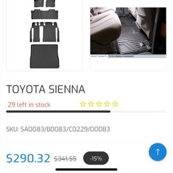 Toyota Sienna Car Mats