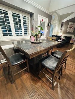 Dining table 4 chairs/bench