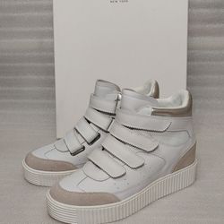 STEVEN wedge heel sneakers. Size 8.5 women's shoes. White. Brand new in box 