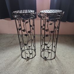  Plant Stand Dull Copper Metal 