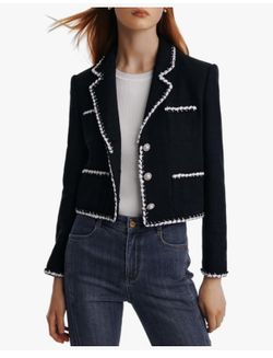 GOELIA 2025 Women Casual Blazer Long Sleeve Open Front Suit Jacket Black Size 2-4 Small