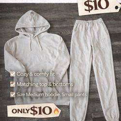 🤍 Off-White Sweatsuit Set – Cozy Matching Fit 🤍