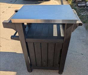Outdoor bar cart with storage