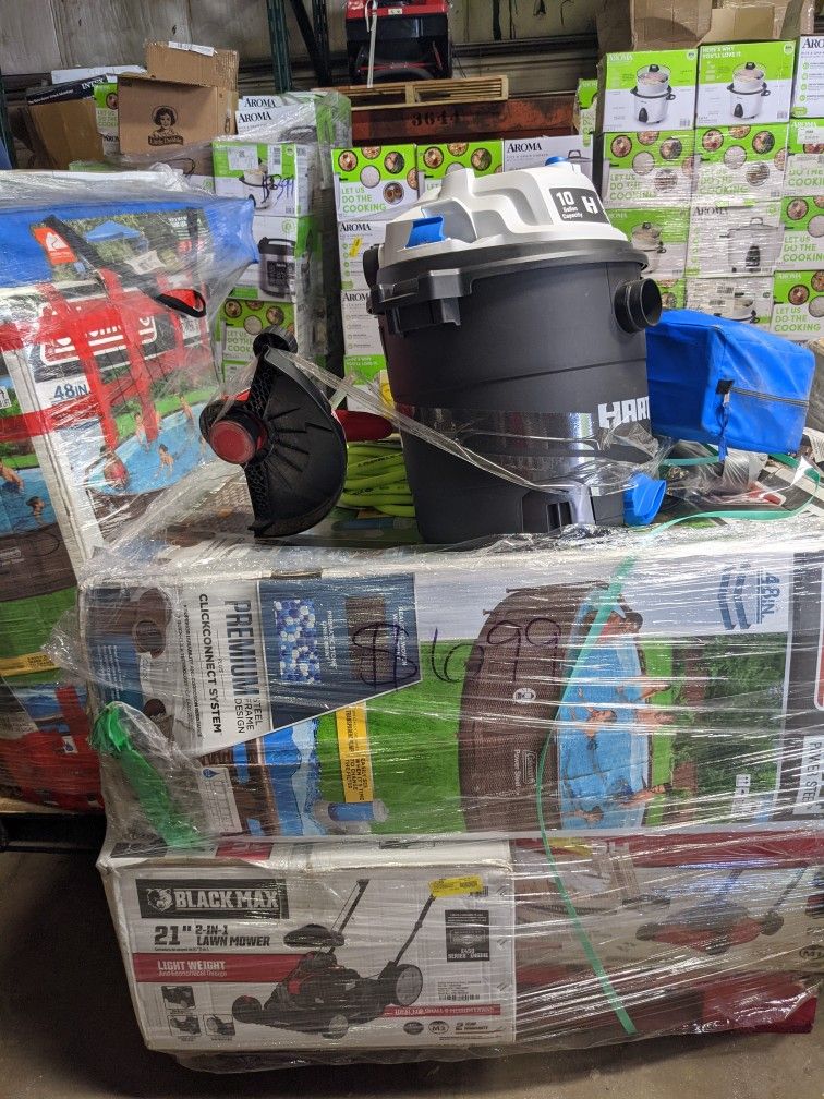 Walmart load arrived pallets starting at $250 & Up Dont miss out Financing available!!!