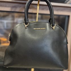 Michael Kors Black Domed Satchel 