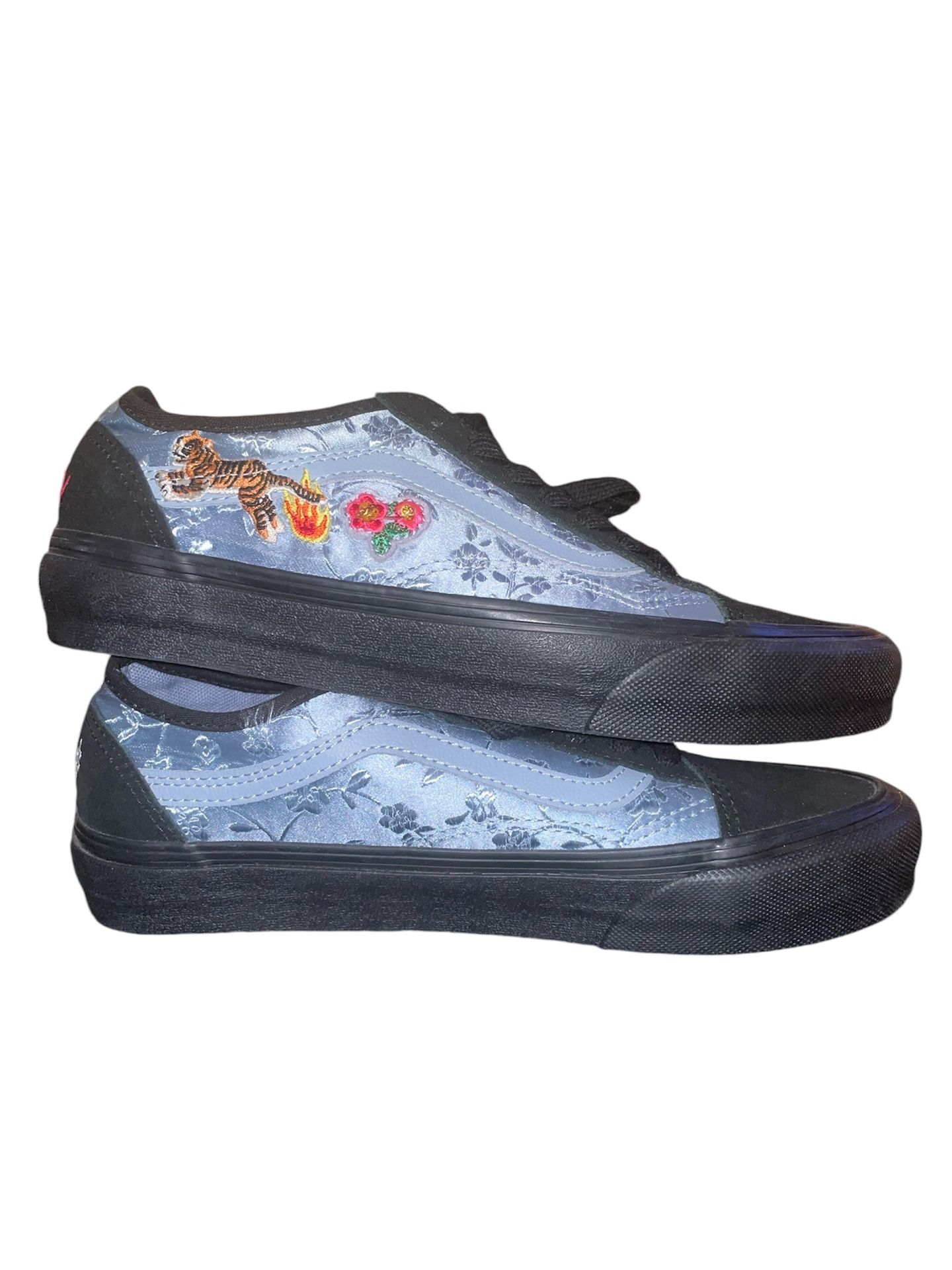 Embroidery Vans Rose Tigre Vans With Roses Embroidered Sales
